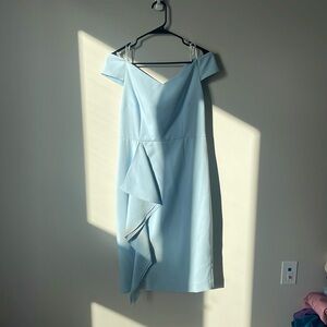 Blue Off the Shoulder dress